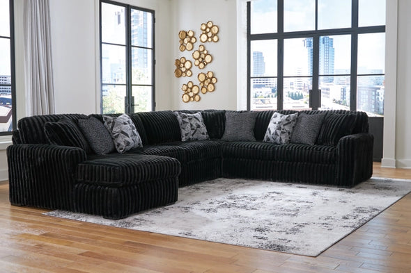 Eclipse Extra Comfy Black Sectional