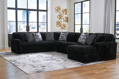 Eclipse Extra Comfy Black Sectional