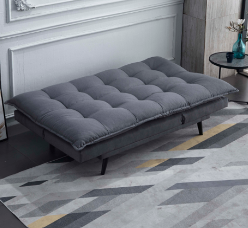 Light Gray Multi-Functional (Lounge) Click-Clack Futon Sofa Bed