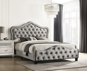 Melody Silver Grey King Bed